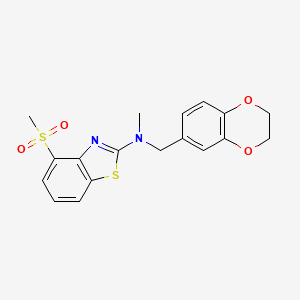 N-[(2,3-dihydro-1,4-benzodioxin-6-yl)methyl]-4-methanesulfonyl-N-methyl-1,3-benzothiazol-2-amine