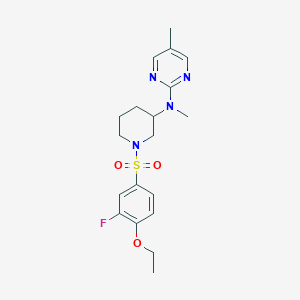 N-[1-(4-ethoxy-3-fluorobenzenesulfonyl)piperidin-3-yl]-N,5-dimethylpyrimidin-2-amine