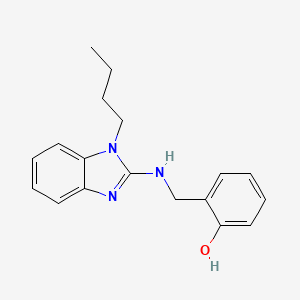molecular formula C18H21N3O B1227331 2-{[(1-丁基-1H-苯并咪唑-2-基)氨基]甲基}苯酚 CAS No. 384377-41-7