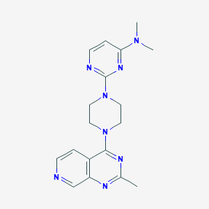 N,N-dimethyl-2-(4-{2-methylpyrido[3,4-d]pyrimidin-4-yl}piperazin-1-yl)pyrimidin-4-amine