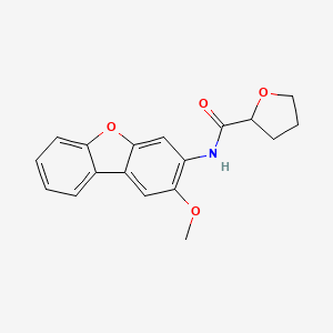 molecular formula C18H17NO4 B1227332 N-(2-甲氧基-3-二苯并呋喃基)-2-氧杂环己烷甲酰胺 