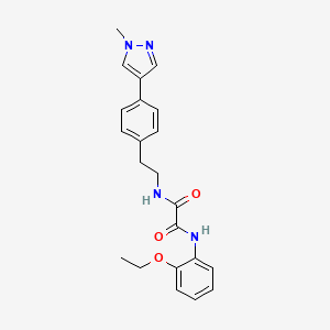 molecular formula C22H24N4O3 B12273325 N-(2-ethoxyphenyl)-N'-{2-[4-(1-methyl-1H-pyrazol-4-yl)phenyl]ethyl}ethanediamide 