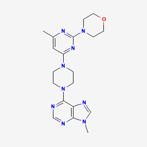 9-methyl-6-{4-[6-methyl-2-(morpholin-4-yl)pyrimidin-4-yl]piperazin-1-yl}-9H-purine