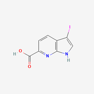 3-iodo-1H-pyrrolo[2,3-b]pyridine-6-carboxylic acid