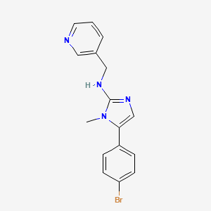 molecular formula C16H15BrN4 B1227335 5-(4-bromophenyl)-1-methyl-N-(3-pyridinylmethyl)-2-imidazolamine 