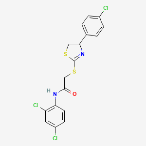 2-{[4-(4-chlorophenyl)-1,3-thiazol-2-yl]sulfanyl}-N-(2,4-dichlorophenyl)acetamide