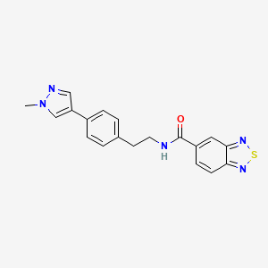 N-{2-[4-(1-methyl-1H-pyrazol-4-yl)phenyl]ethyl}-2,1,3-benzothiadiazole-5-carboxamide