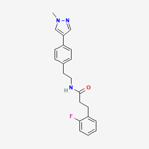 3-(2-fluorophenyl)-N-{2-[4-(1-methyl-1H-pyrazol-4-yl)phenyl]ethyl}propanamide