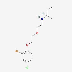 molecular formula C14H21BrClNO2 B1227341 N-[2-[2-(2-bromo-4-chlorophenoxy)ethoxy]ethyl]-2-butanamine 