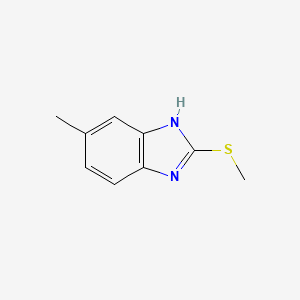 molecular formula C9H10N2S B12273418 5-methyl-2-(methylsulfanyl)-1H-benzimidazole 