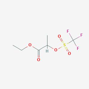 molecular formula C6H9F3O5S B12273434 (S)-ethyl 2-(((trifluoromethyl)sulfonyl)oxy)propanoate 