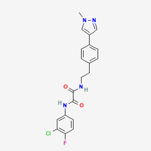 N-(3-chloro-4-fluorophenyl)-N'-{2-[4-(1-methyl-1H-pyrazol-4-yl)phenyl]ethyl}ethanediamide