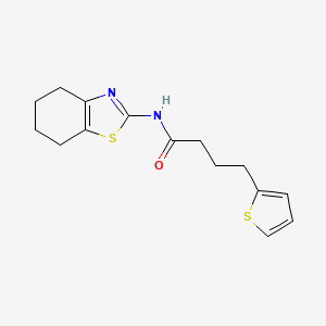 molecular formula C15H18N2OS2 B1227346 N-(4,5,6,7-tetrahydro-1,3-benzothiazol-2-yl)-4-thiophen-2-ylbutanamide 