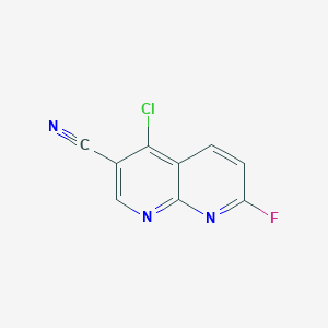 4-Chloro-7-fluoro-1,8-naphthyridine-3-carbonitrile