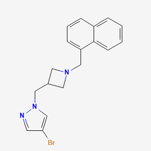 4-bromo-1-({1-[(naphthalen-1-yl)methyl]azetidin-3-yl}methyl)-1H-pyrazole