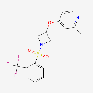 2-Methyl-4-({1-[2-(trifluoromethyl)benzenesulfonyl]azetidin-3-yl}oxy)pyridine