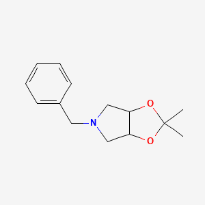 molecular formula C14H19NO2 B12273554 Cis-(3,4-Diolacetonide)-1-benzyl pyrrolidine 