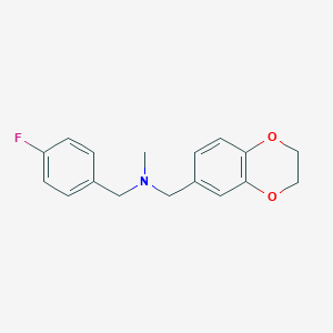 molecular formula C17H18FNO2 B12273563 [(2,3-Dihydro-1,4-benzodioxin-6-yl)methyl][(4-fluorophenyl)methyl]methylamine 