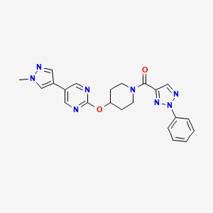 5-(1-methyl-1H-pyrazol-4-yl)-2-{[1-(2-phenyl-2H-1,2,3-triazole-4-carbonyl)piperidin-4-yl]oxy}pyrimidine