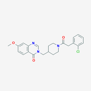 3-({1-[2-(2-Chlorophenyl)acetyl]piperidin-4-yl}methyl)-7-methoxy-3,4-dihydroquinazolin-4-one