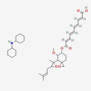 molecular formula C38H57NO7 B12273596 Fumagillinbicyclohexylammonium 