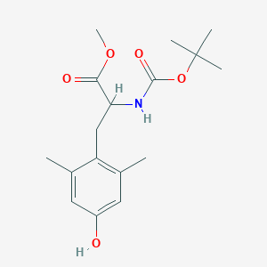 molecular formula C17H25NO5 B12273600 L-Tyrosine, N-[(1,1-dimethyl ethoxy) carbonyl]-2,6 