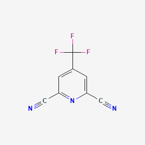 2,6-Pyridinedicarbonitrile,4-(trifluoromethyl)