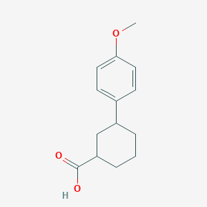 molecular formula C14H18O3 B12273655 3-(4-Methoxyphenyl)cyclohexanecarboxylic Acid 