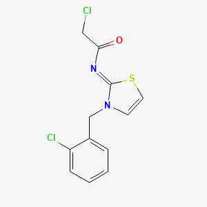 2-chloro-N-[3-[(2-chlorophenyl)methyl]-2-thiazolylidene]acetamide