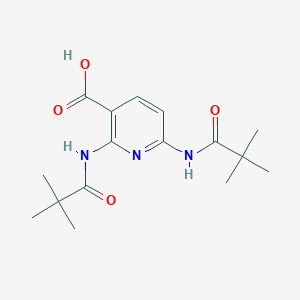 molecular formula C16H23N3O4 B12273701 2,6-Dipivalamidopyridine-3-carboxylic Acid 