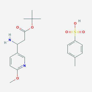 molecular formula C20H28N2O6S B12273720 3(S)-(2-methoxypyridin-5yl)-beta-alanine tert-butyl ester tosylate 