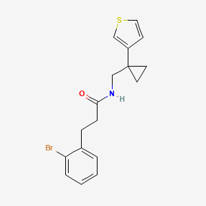 3-(2-bromophenyl)-N-{[1-(thiophen-3-yl)cyclopropyl]methyl}propanamide