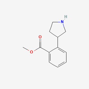 molecular formula C12H15NO2 B12273759 Methyl 2-(3-pyrrolidinyl)benzoate 