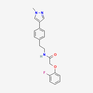 molecular formula C20H20FN3O2 B12273772 2-(2-fluorophenoxy)-N-{2-[4-(1-methyl-1H-pyrazol-4-yl)phenyl]ethyl}acetamide 