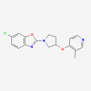 molecular formula C17H16ClN3O2 B12273780 6-Chloro-2-{3-[(3-methylpyridin-4-yl)oxy]pyrrolidin-1-yl}-1,3-benzoxazole 