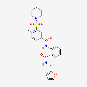 N-[2-[(2-furanylmethylamino)-oxomethyl]phenyl]-4-methyl-3-(1-piperidinylsulfonyl)benzamide