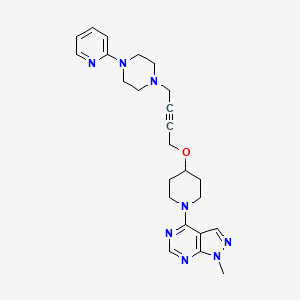 1-{4-[(1-{1-methyl-1H-pyrazolo[3,4-d]pyrimidin-4-yl}piperidin-4-yl)oxy]but-2-yn-1-yl}-4-(pyridin-2-yl)piperazine