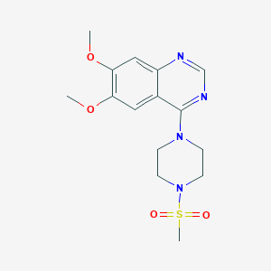 molecular formula C15H20N4O4S B12273822 4-(4-Methanesulfonylpiperazin-1-yl)-6,7-dimethoxyquinazoline 