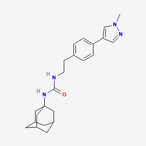 molecular formula C23H30N4O B12273867 3-(adamantan-1-yl)-1-{2-[4-(1-methyl-1H-pyrazol-4-yl)phenyl]ethyl}urea 