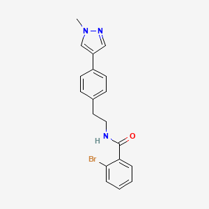 molecular formula C19H18BrN3O B12273868 2-bromo-N-{2-[4-(1-methyl-1H-pyrazol-4-yl)phenyl]ethyl}benzamide 