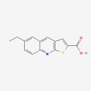 molecular formula C14H11NO2S B1227388 6-Ethyl-thieno[2,3-b]quinoline-2-carboxylic acid CAS No. 462066-95-1
