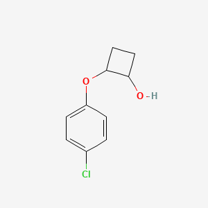 molecular formula C10H11ClO2 B12273880 2-(4-Chlorophenoxy)cyclobutan-1-ol 