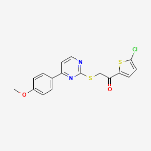 1-(5-Chlorothiophen-2-yl)-2-{[4-(4-methoxyphenyl)pyrimidin-2-yl]sulfanyl}ethanone