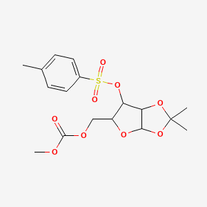 [5-(Methoxycarbonyloxymethyl)-2,2-dimethyl-3a,5,6,6a-tetrahydrofuro[2,3-d][1,3]dioxol-6-yl] 4-methylbenzenesulfonate