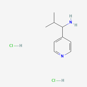 molecular formula C9H16Cl2N2 B12273918 (R)-2-methyl-1-(pyridin-4-yl)propan-1-amine dihydrochloride 