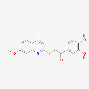 1-(3,4-Dihydroxyphenyl)-2-[(7-methoxy-4-methylquinolin-2-yl)sulfanyl]ethanone