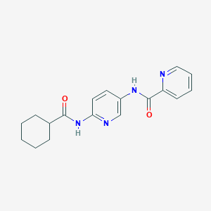 molecular formula C18H20N4O2 B1227393 N-[6-[[环己基(氧代)甲基]氨基]-3-吡啶基]-2-吡啶甲酰胺 