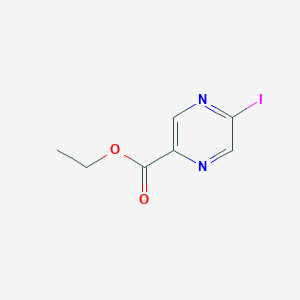 molecular formula C7H7IN2O2 B12273943 2-Pyrazinecarboxylic acid, 5-iodo-, ethyl ester 