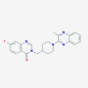 molecular formula C23H22FN5O B12273967 7-Fluoro-3-{[1-(3-methylquinoxalin-2-yl)piperidin-4-yl]methyl}-3,4-dihydroquinazolin-4-one 