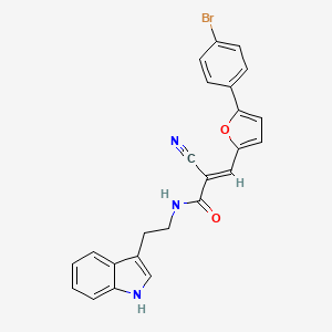 molecular formula C24H18BrN3O2 B1227397 (2E)-3-[5-(4-溴苯基)呋喃-2-基]-2-氰基-N-[2-(1H-吲哚-3-基)乙基]丙-2-烯酰胺 